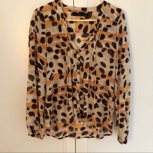 Like-new Patterson J. Kincaid Leopard Blouse, M